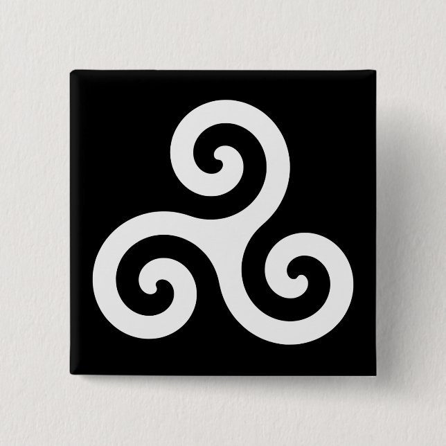 Triskelion 15 Cm Square Badge (Front)