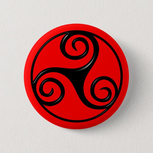 Triskelion 6 Cm Round Badge (Front)