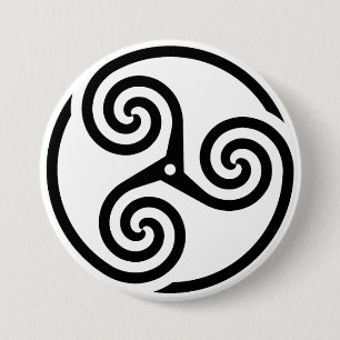 Triskelion 7.5 Cm Round Badge