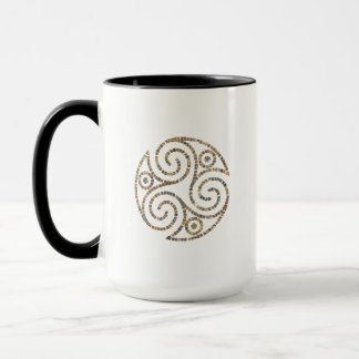 Triskelion Celtic – Triple spiral symbol – Mosaic Mug