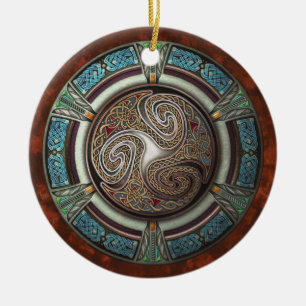 Triskelion  Pendant/Ornament Ceramic Tree Decoration