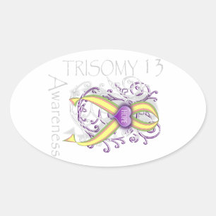 Trisomy 13 Awareness Oval Sticker