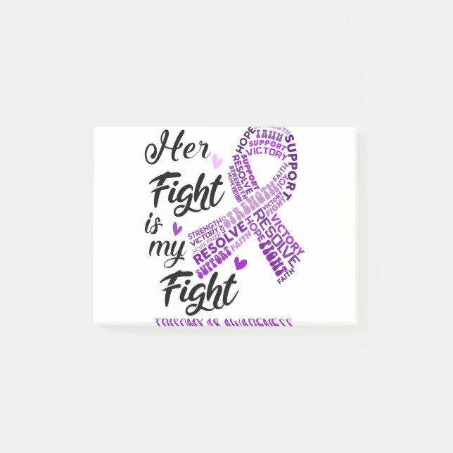 Trisomy 18 Awareness Her Fight is my Fight Post-it Notes (Front)