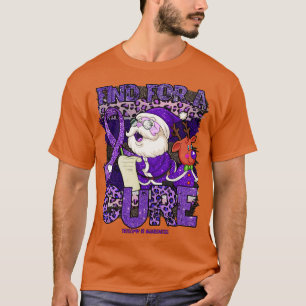 Trisomy 18 Awareness leopard christmas cure santa T-Shirt