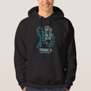 Trisomy 18 Awareness Month Butterflies Light Blue Hoodie