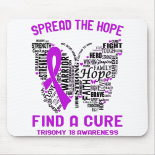 Trisomy 18 Awareness Month Ribbon Gifts Mouse Mat