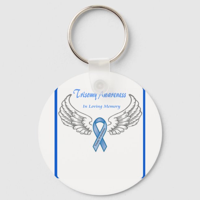 Trisomy 18 Customizable In Loving Memory Key Ring (Front)
