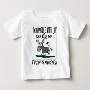 Trisomy 18 Donkey Baby T-Shirt
