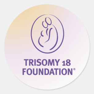 Trisomy 18 Foundation Logo - Round Sticker