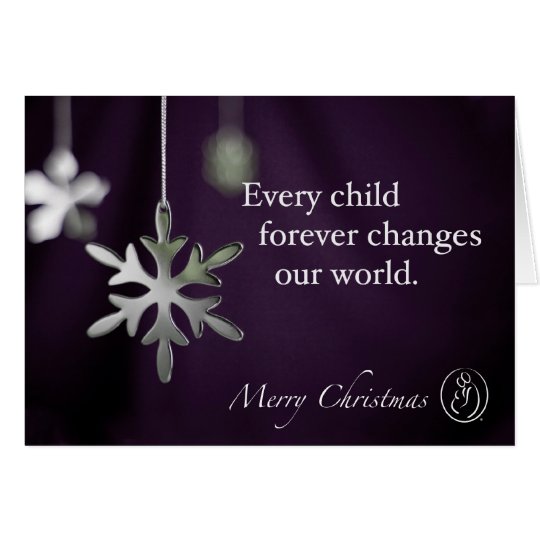 Trisomy 18 Foundation Merry Christmas Snowflakes Q Card