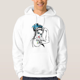 Trisomy 21 Down Syndrome Mum Rosie The Riveter Hoodie
