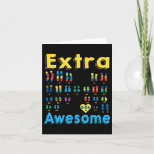 Trisomy 21 Xx Extra Chromosome Girl World Down Syn Card
