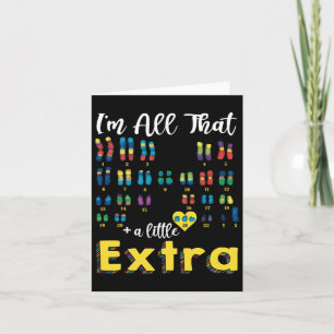 Trisomy 21 Xy Extra Chromosome Boy World Down Synd Card