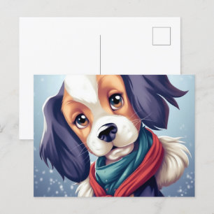 Trist Dog Postcard
