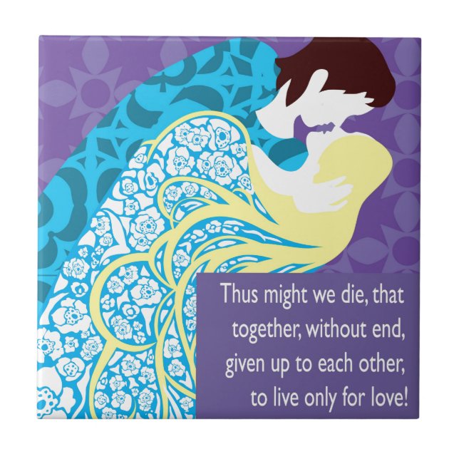 Tristan And Iseult gift with quote Tile (Front)