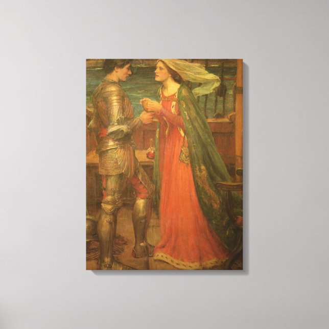 Tristan and Isolde by John William Waterhouse Canvas Print (Front)
