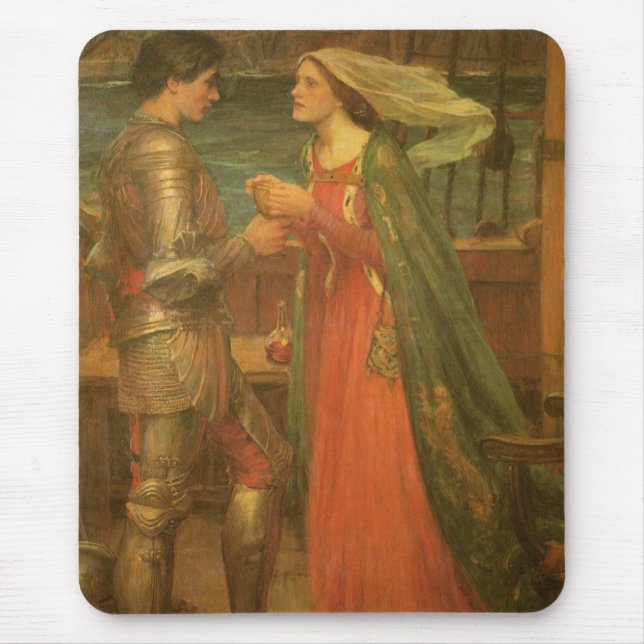 Tristan and Isolde by John William Waterhouse Mouse Mat (Front)