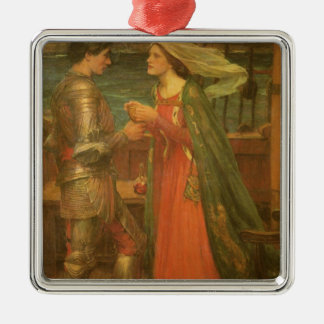 Tristan and Isolde by Waterhouse, Vintage Fine Art Metal Tree Decoration
