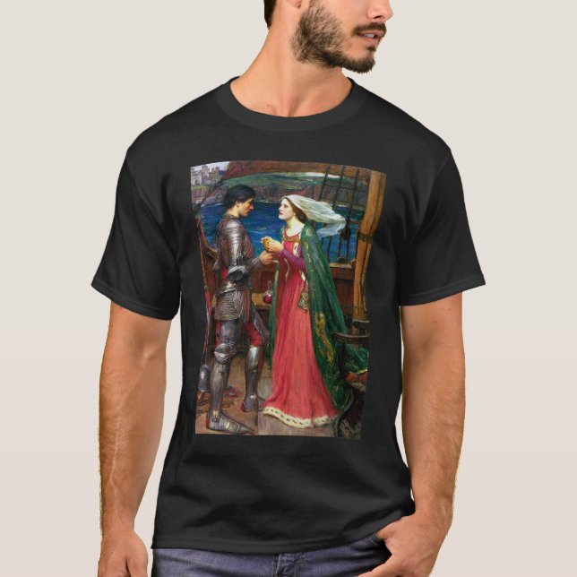 Tristan and Isolde, c. 1916 by John Waterhouse T-Shirt (Front)