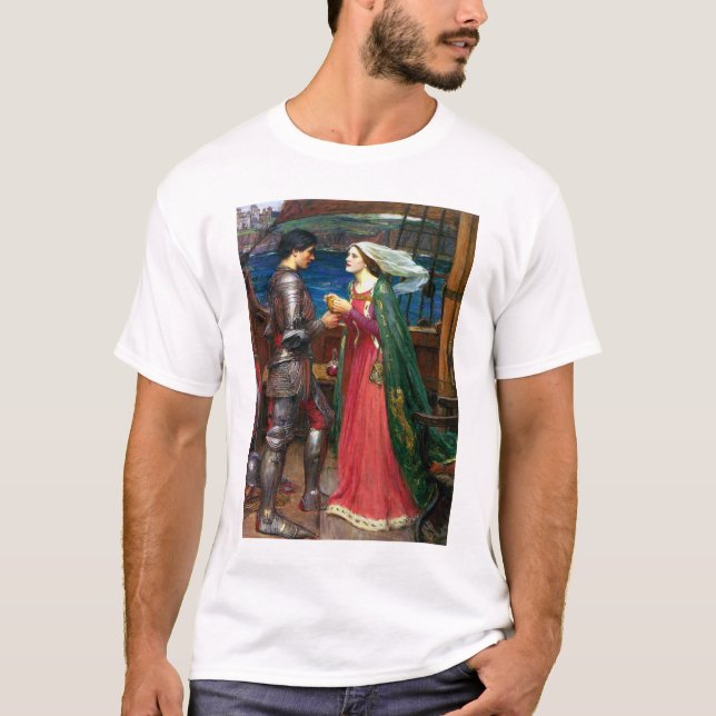 Tristan and Isolde, c. 1916 by John Waterhouse T-Shirt (Front)