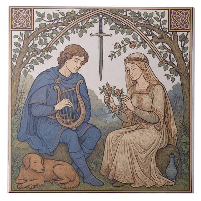 Tristan and Isolde Tile (Front)