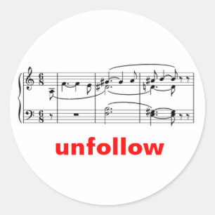 Tristan Chord Unfollow Classic Round Sticker