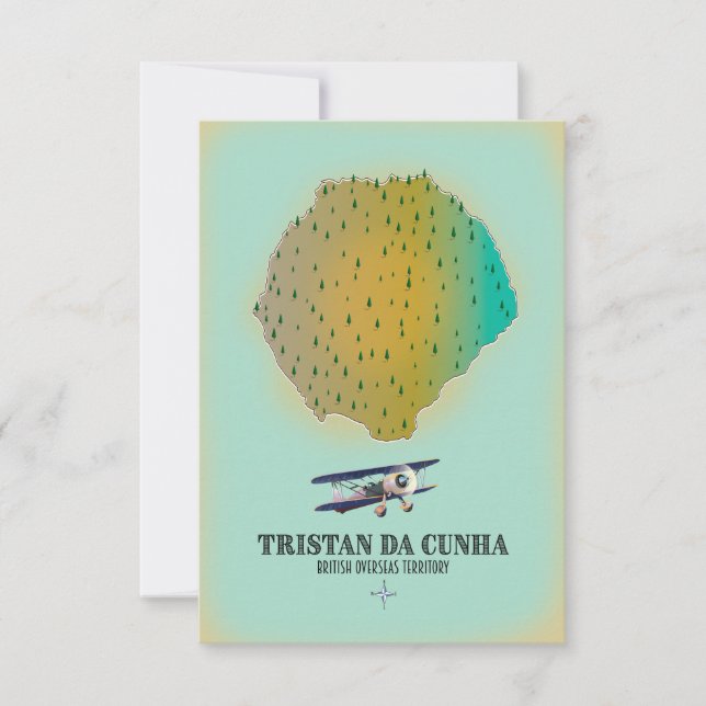 Tristan da Cunha British Overseas Territory map (Front)