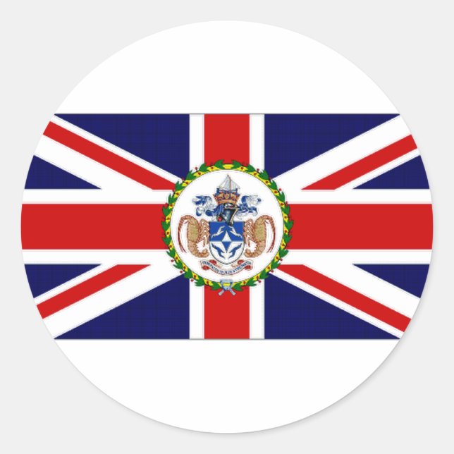 Tristan da Cunha Flag alternate Classic Round Sticker (Front)