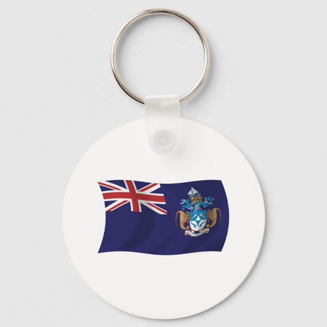 Tristan Da Cunha Flag Keychain (Front)