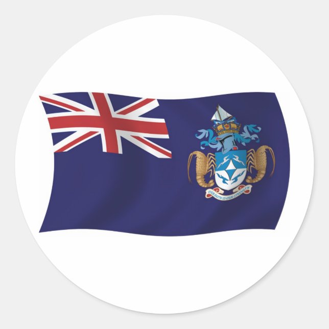 Tristan Da Cunha Flag Sticker (Front)