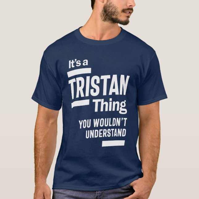 Tristan Personalised Name Birthday Gift T-Shirt (Front)