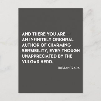 Tristan Tzara "Infinitely Original" Postcard