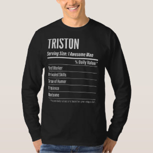 Triston Serving Size Nutrition Label Calories T-Shirt