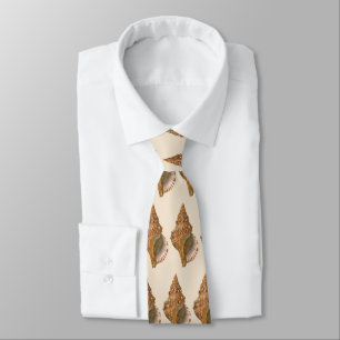 Triton Seashell Shell, Vintage Marine Ocean Animal Tie