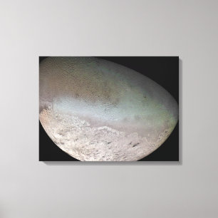 Triton, the largest moon of planet Neptune Canvas Print