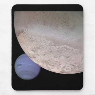 Triton with Neptune in the background NASA Mouse Mat