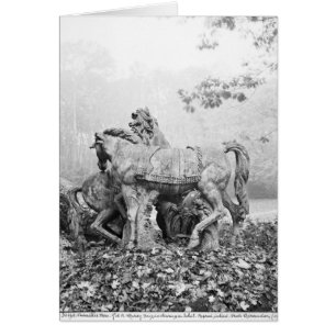 Tritons grooming two horses of the sun