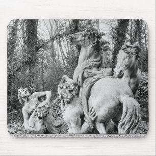 Tritons grooming two horses of the sun mouse mat
