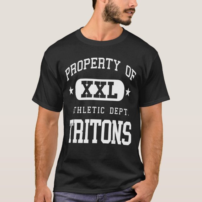 Tritons XXL Athletic School Property T-Shirt (Front)