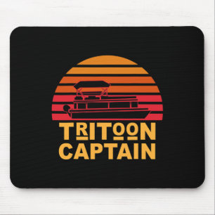 Tritoon Captain Pontoon Captain Tri-toon Boating Mouse Mat