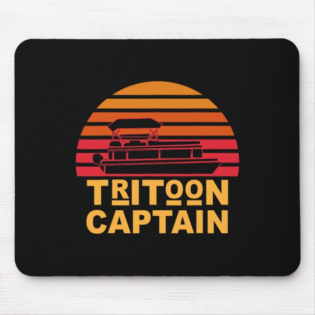 Tritoon Captain Pontoon Captain Tri-toon Boating  Mouse Mat (Front)