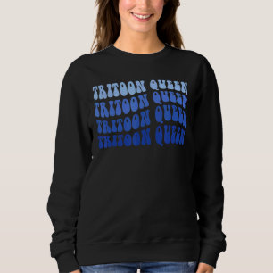 Tritoon Queen Pontoon Boat Captain 1 Sweatshirt