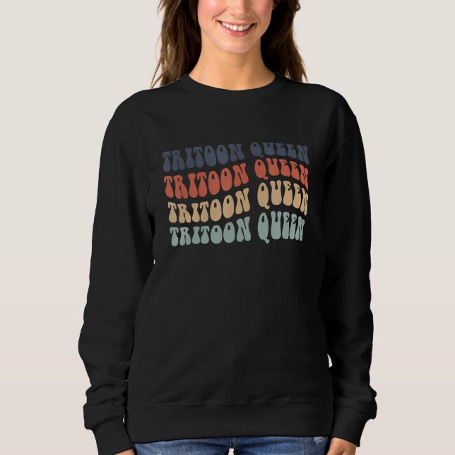 Tritoon Queen  Pontoon Boat Captain 2 Sweatshirt (Front)