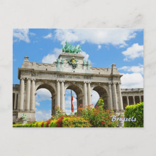 Triumph Arch in Cinquantennaire Parc in Brussels Postcard
