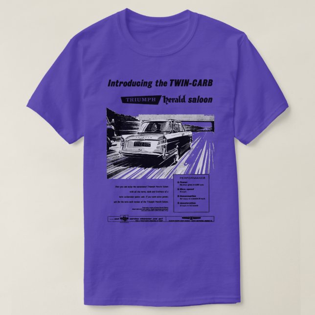 TRIUMPH HERALD advert TShirt 1 (Design Front)