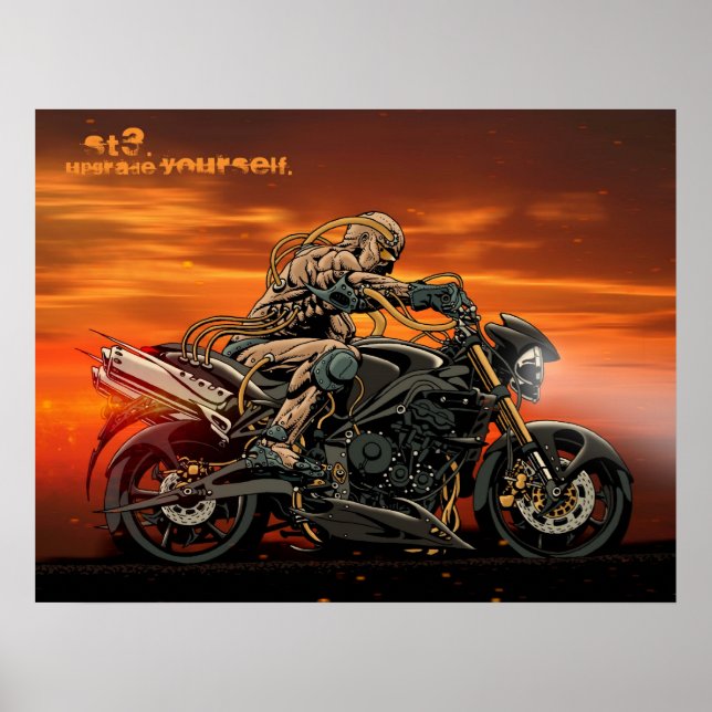 Triumph Motorcycle Triple Print 26x20'' (Front)