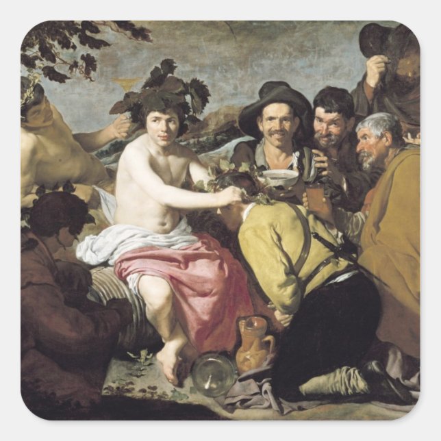 Triumph of Bacchus, 1628 Square Sticker (Front)