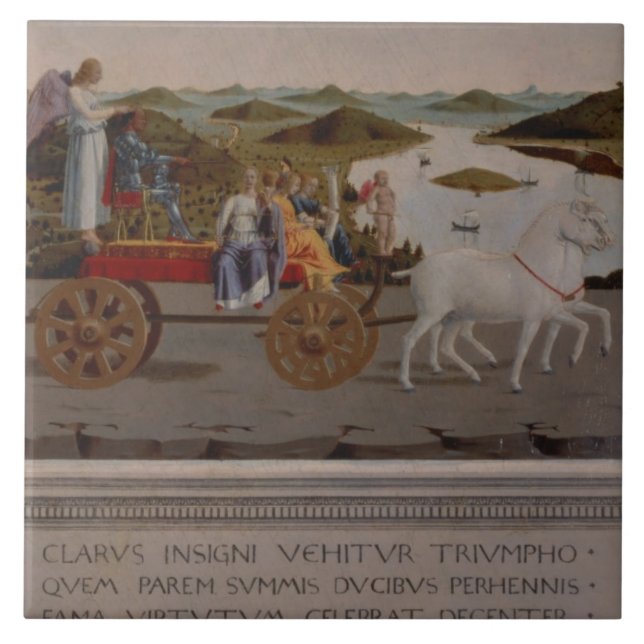 Triumph of Federigo da Montefeltro, Duke of Urbino Tile (Front)