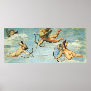 Triumph of Galatea, Angels detail by Raphael Poster