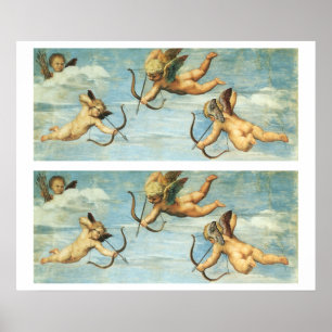 Triumph of Galatea, Angels detail by Raphael Poster